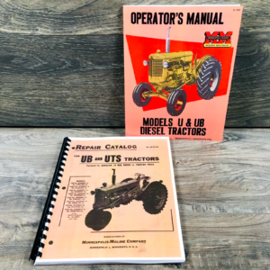 Minneapolis Moline UB Diesel Tractor Parts Operators Manual Set Catalog Owners