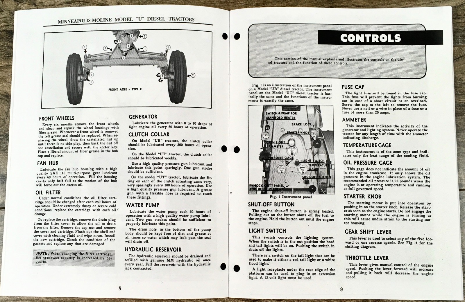 Minneapolis Moline UB Diesel Tractor Parts Operators Manual Set Catalog Owners - Image 5