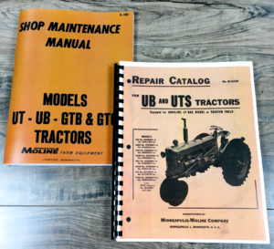 Minneapolis Moline UB Tractor Service Parts Manual Set Repair Workshop Catalog