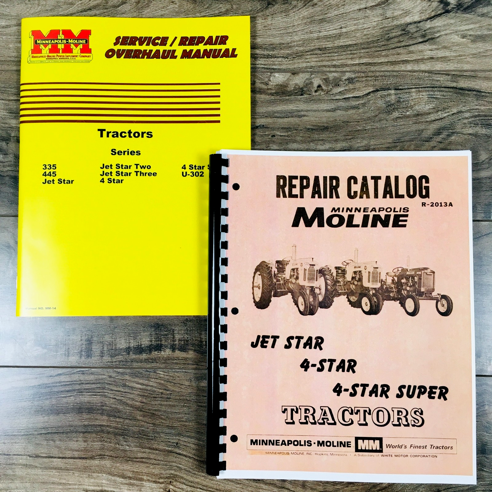 Minneapolis Moline 4 Star Super Tractor Service Parts Manual Set Repair Workshop