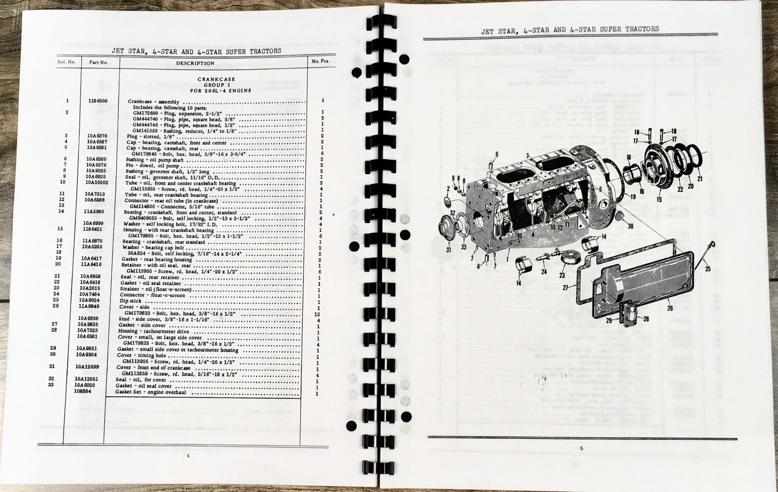 Minneapolis Moline 4 Star Super Tractor Service Parts Manual Set Repair Workshop - Image 8