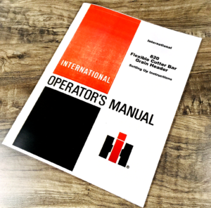 International 820 Flexible Cutter Bar Grain Header Setting up Instruction Manual