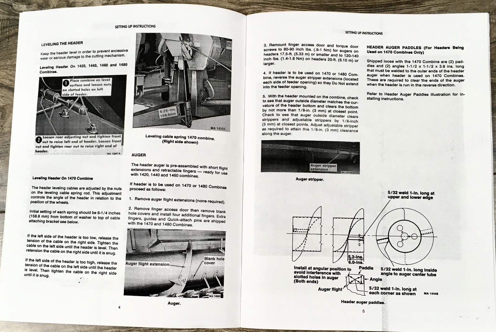 International 820 Flexible Cutter Bar Grain Header Setting up Instruction Manual - Image 2