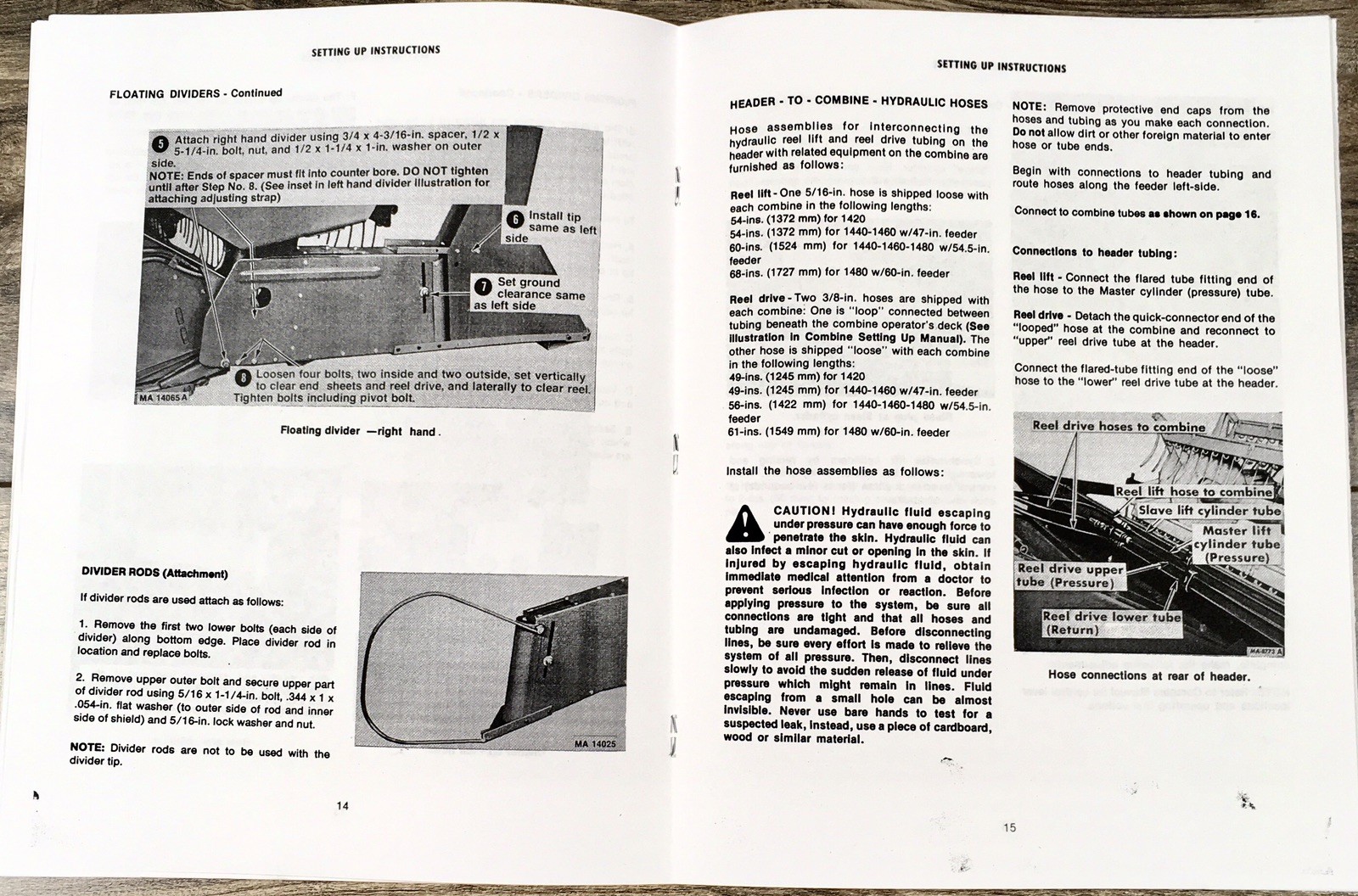 International 820 Flexible Cutter Bar Grain Header Setting up Instruction Manual - Image 4