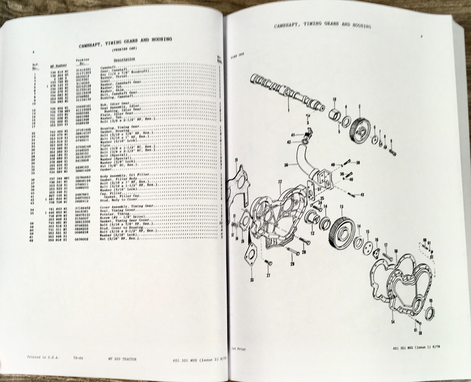 Massey Ferguson 255 Tractor Parts Catalog Operators Manual Set Owners Assembly - Image 10