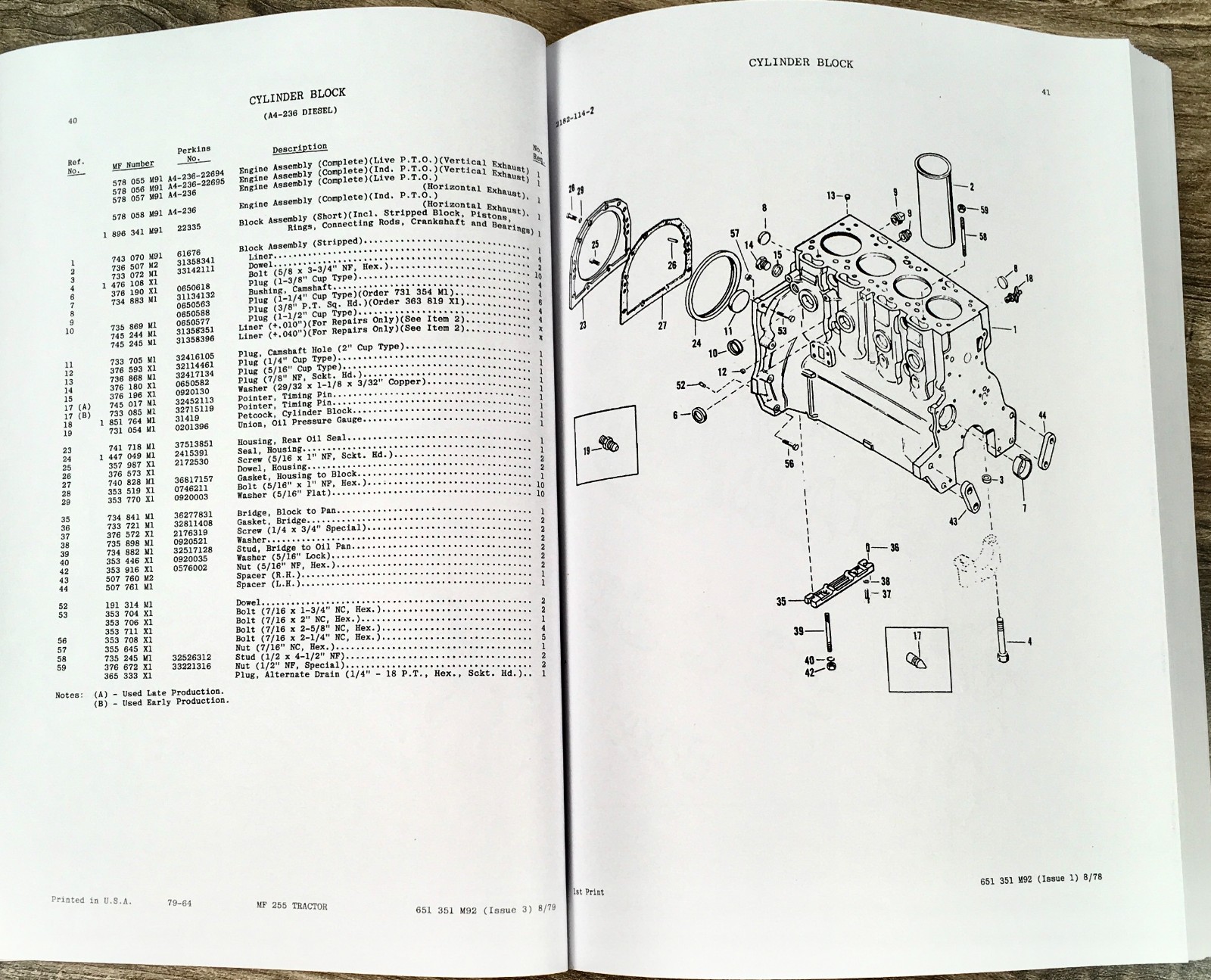 Massey Ferguson 255 Tractor Parts Catalog Operators Manual Set Owners Assembly - Image 11