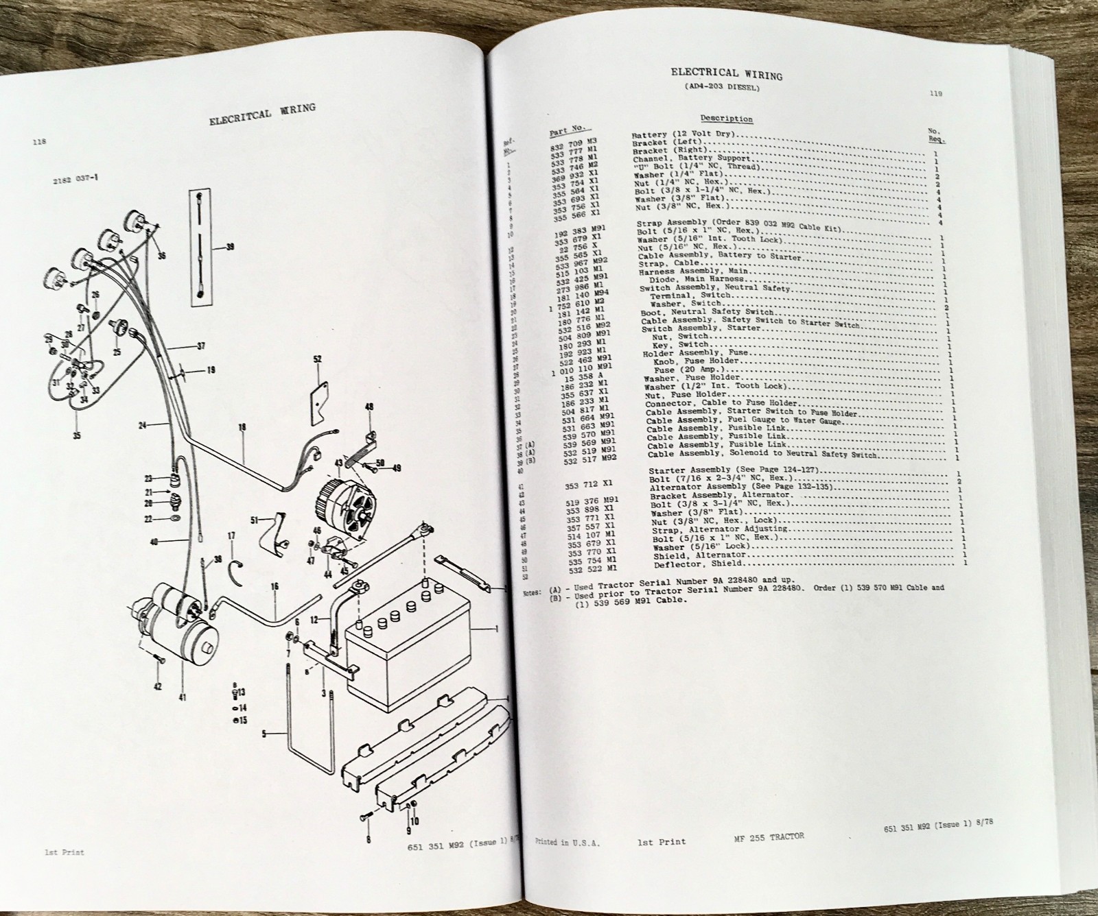 Massey Ferguson 255 Tractor Parts Catalog Operators Manual Set Owners Assembly - Image 12