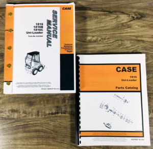 Case 1816 Skid-Steer Service Manual Parts Catalog Repair Shop Set Assembly Book