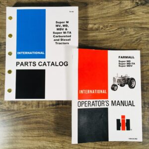 Farmall International Super MD MD-TA MDV Tractor Parts Operators Manual Set