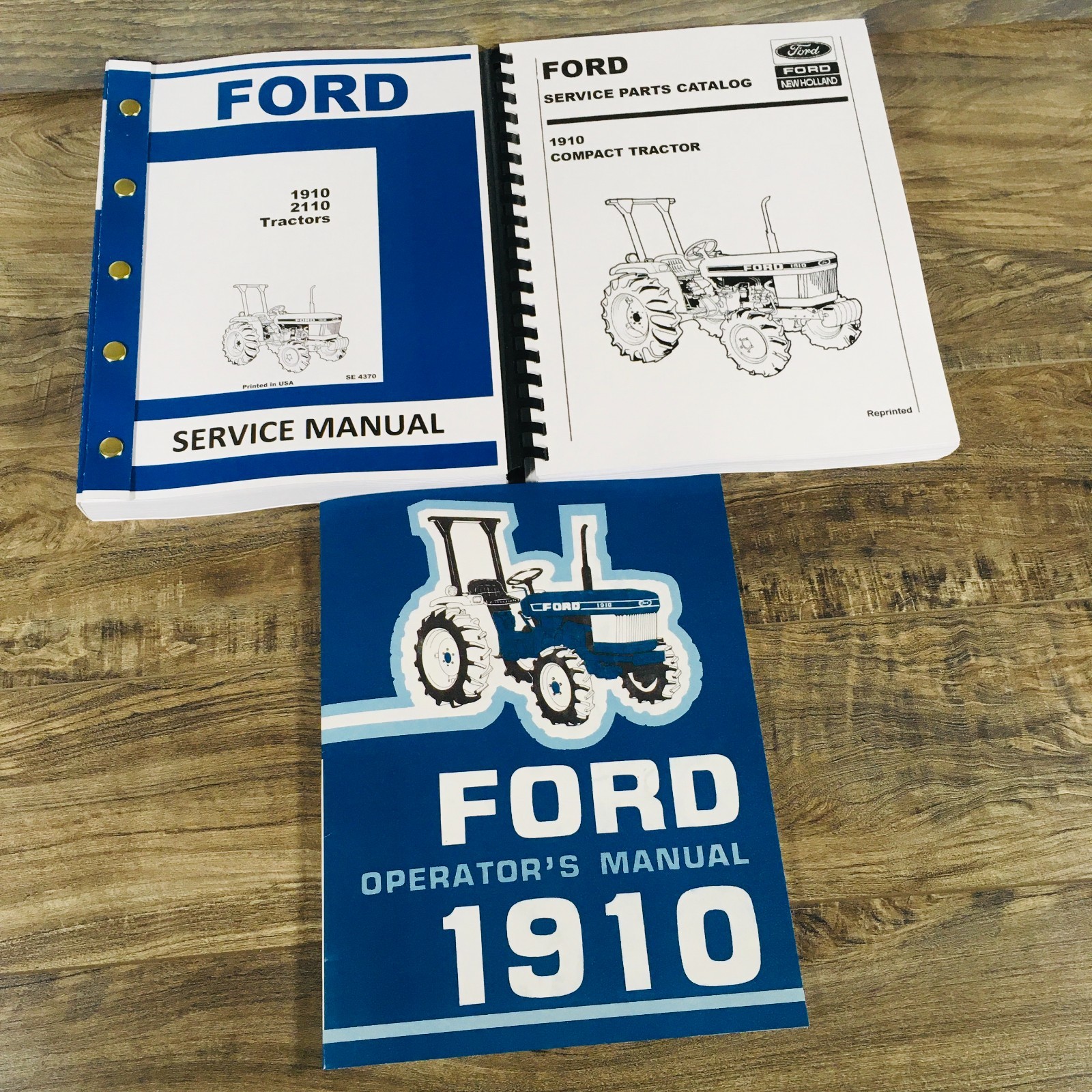 Ford 1910 Compact Tractor Service Parts Operators Manual Owners Repair Shop Set
