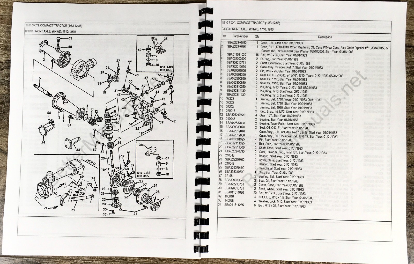 Ford 1910 Compact Tractor Service Parts Operators Manual Owners Repair Shop Set - Image 16