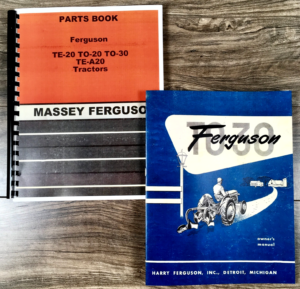 Harry Massey Ferguson TO-30 Tractor Parts Operators Manual Set Catalog Owners