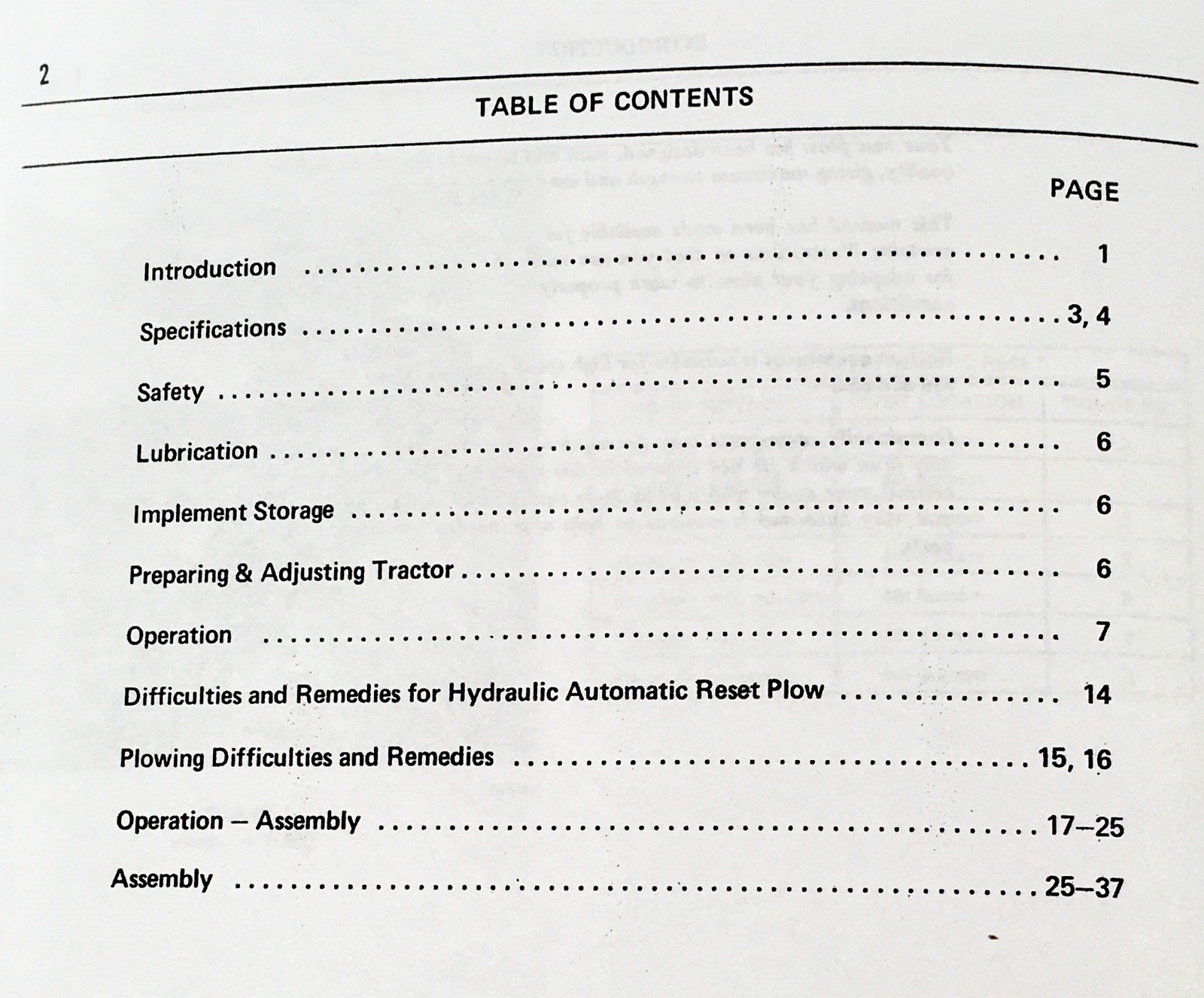 Oliver 546 Series Semi Mounted Plow 4-8 Bottoms Operators Manual Owners Book - Image 2