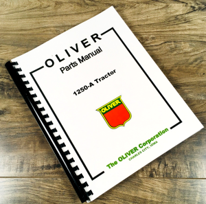 Oliver 1250A Tractor Parts Manual Catalog Book Assembly Schematics Exploded View