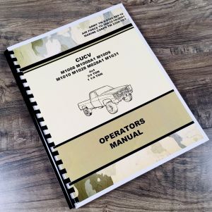 Operators Manual for M1028 M1028A1 4x4 1-1/4 Ton Shelter Carrier Tactical Truck