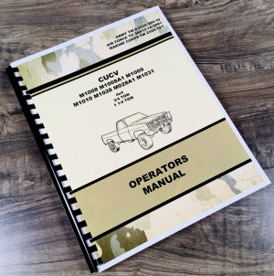 Operators Manual for M1031 4x4 1-1/4 Ton Chassis Tactical Truck Owners Book