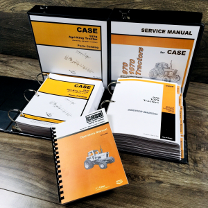 Case 1070 Tractor Service Manual Parts Catalog Operators Set Repair 8736001-Up