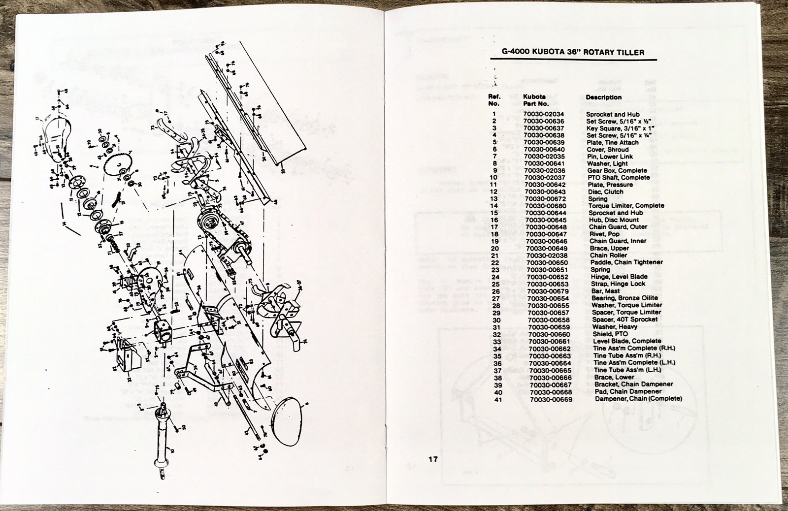 Kubota G4000 Rotary Tiller Operators Manual Parts for G3200 4200 5200 Tractors - Image 5