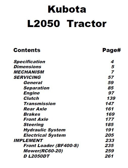 Kubota L2050DT Tractor Service Parts Operators Manual Set Catalog Repair Shop - Image 4