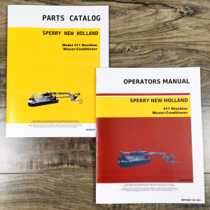 New Holland 411 Discbine Mower Conditioner Parts Operators Manual Set Catalog