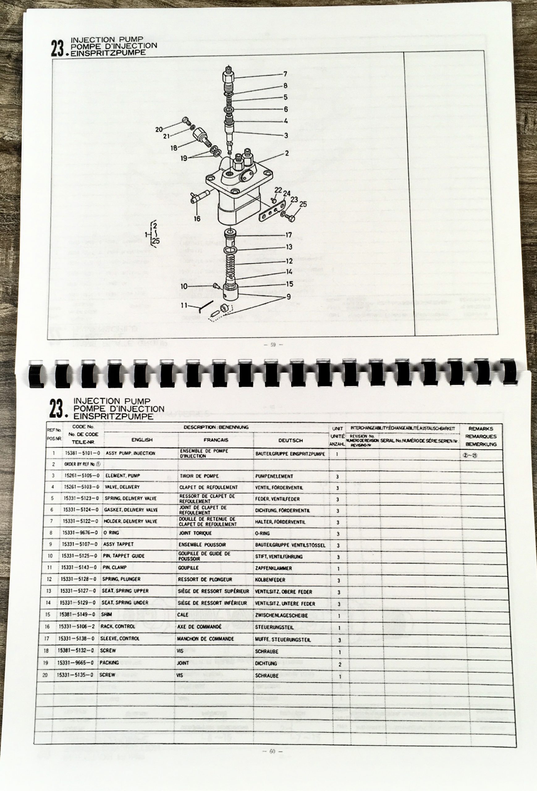 Kubota D950-BBS-1 Diesel Engine Parts Manual Catalog Book Assembly Schematics - Image 3