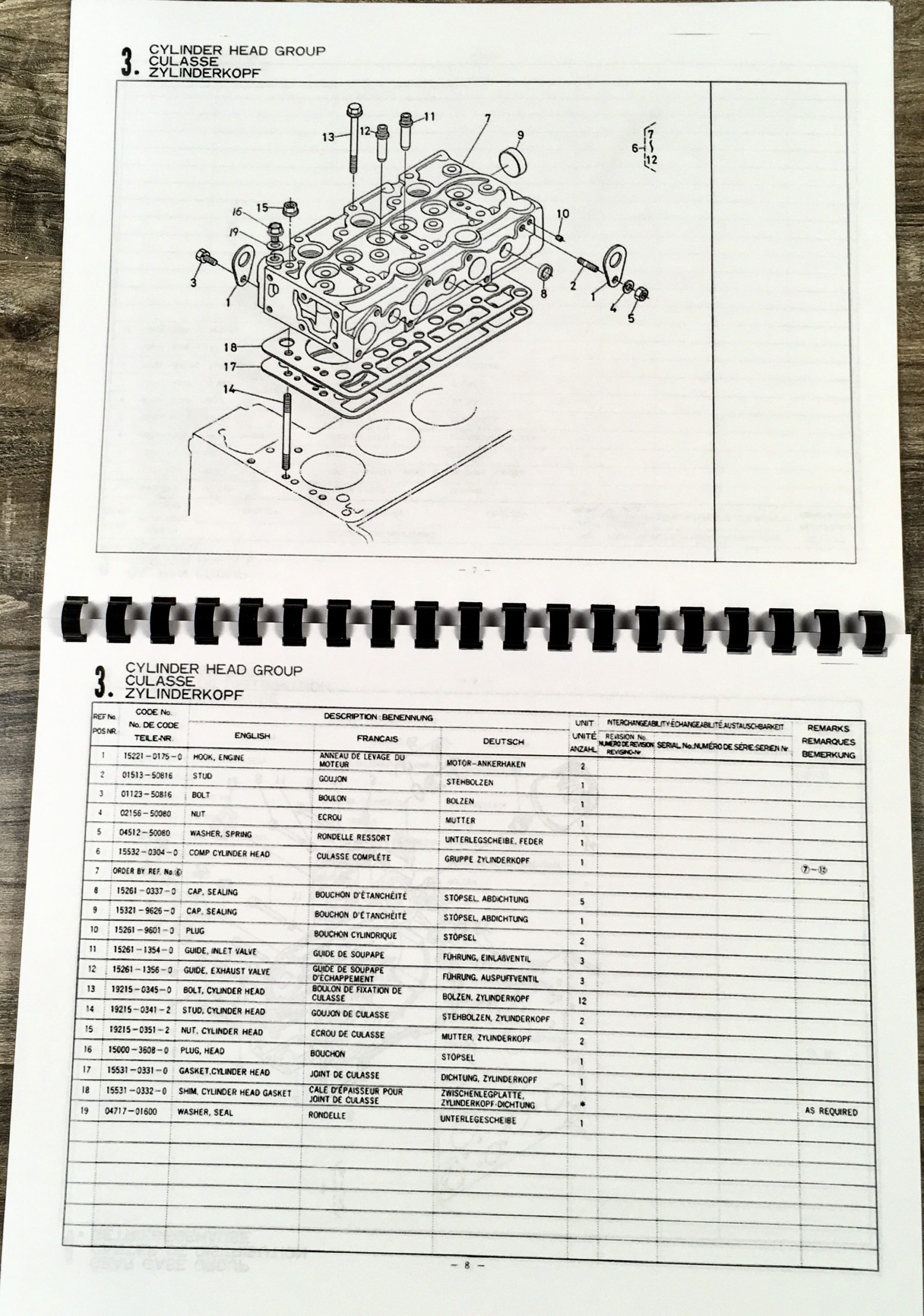 Kubota D950-BBS-1 Diesel Engine Parts Manual Catalog Book Assembly Schematics - Image 4