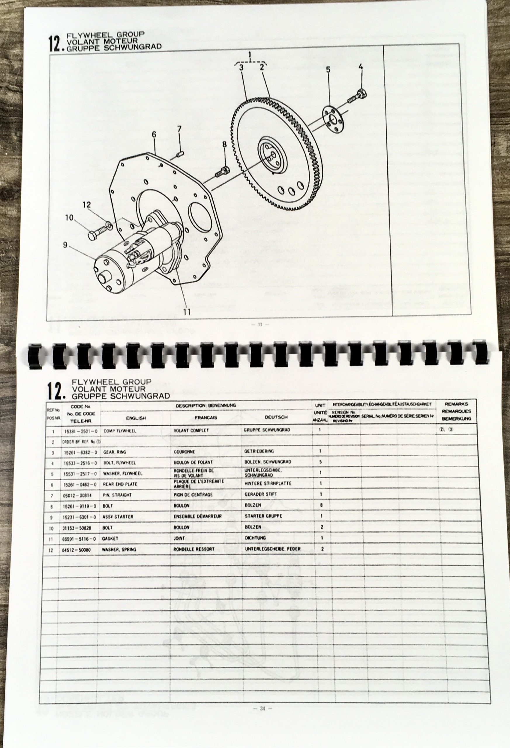 Kubota D950-BBS-1 Diesel Engine Parts Manual Catalog Book Assembly Schematics - Image 6