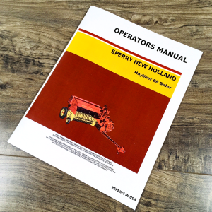 New Holland 68 Baler Hayliner Operators Manual Owners Book Maintenance
