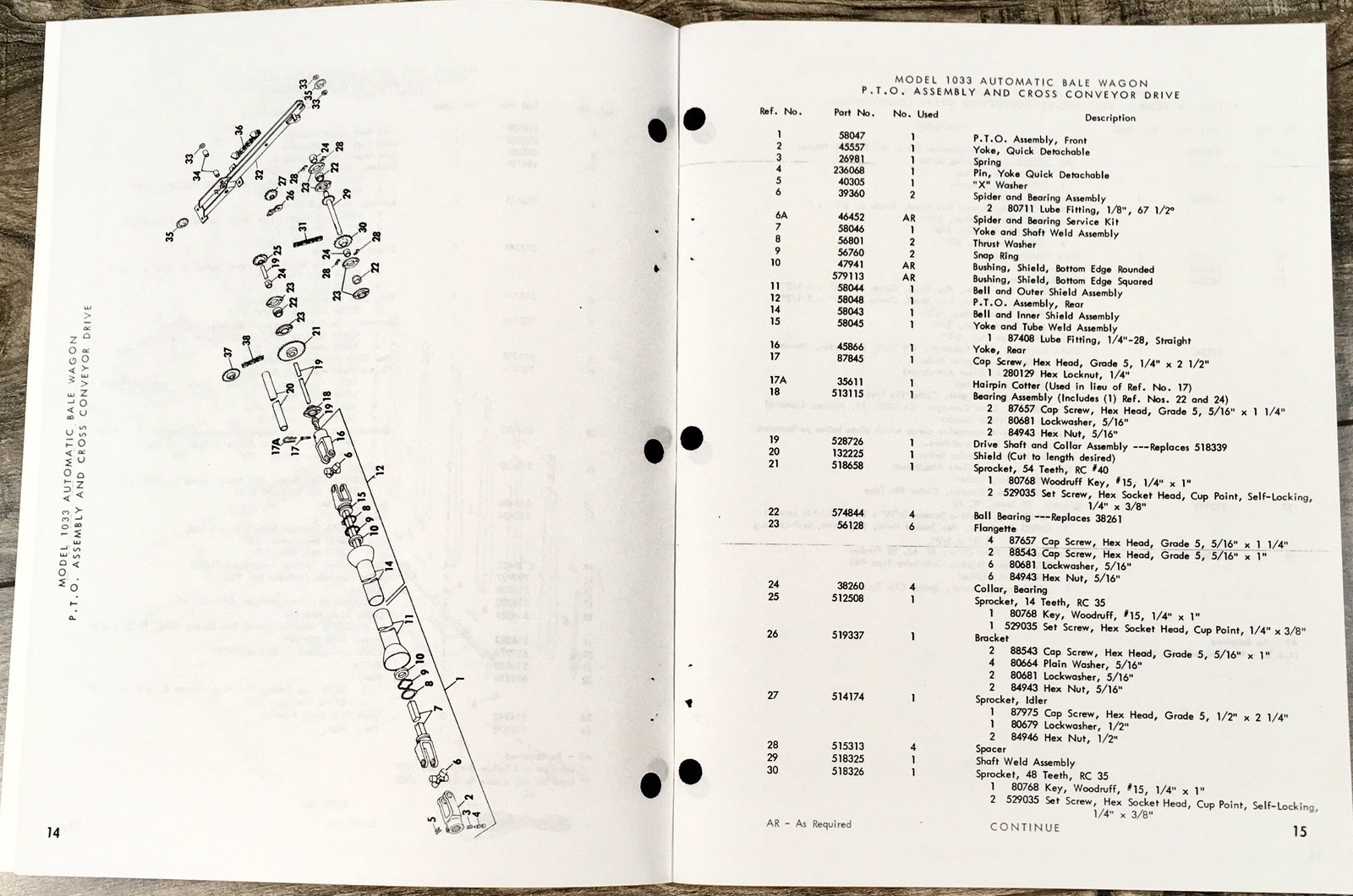 New Holland 1033 Bale Wagon Stackliner Service Manual Parts Catalog Operators - Image 16