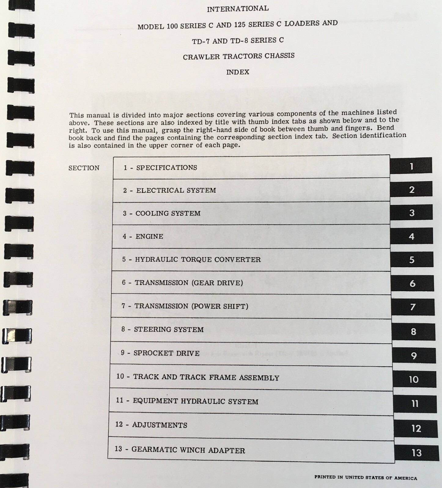 International Dresser TD8 TD-8C Crawler Tractor Service Manual Parts Operators - Image 2
