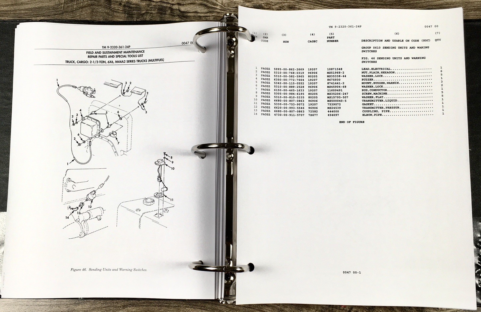 2 1/2 Ton 6X6 Truck M44 M50A3 Water Tank Trucks Repair Parts Manual Catalog Book - Image 8