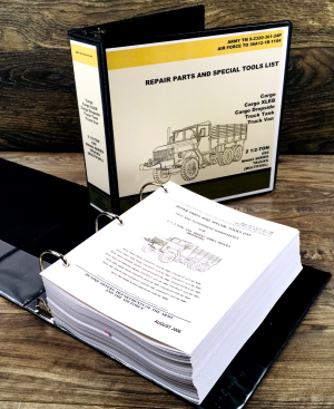 2 1/2 Ton 6X6 Truck M44 M109A3 Shop Van Truck Repair Parts Manual Catalog Book