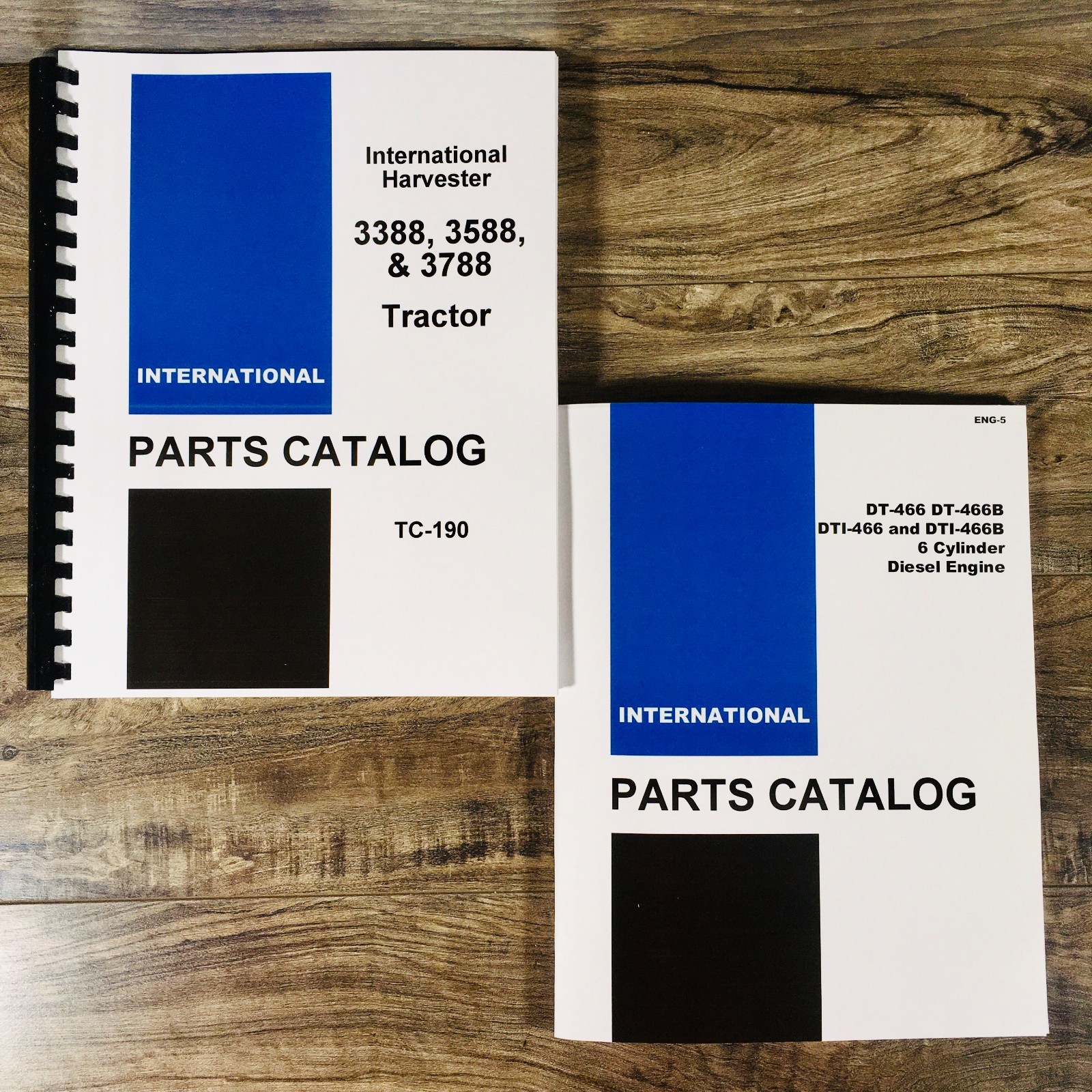 International 3588 3788 Tractor Parts Manual Set Catalog Assembly Book DT-466B