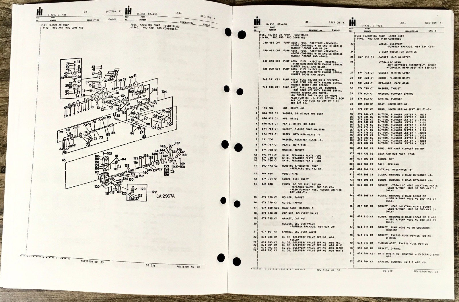 International 1440 Combine Parts Manuals Catalog Set Assembly Book w Engine - Image 5