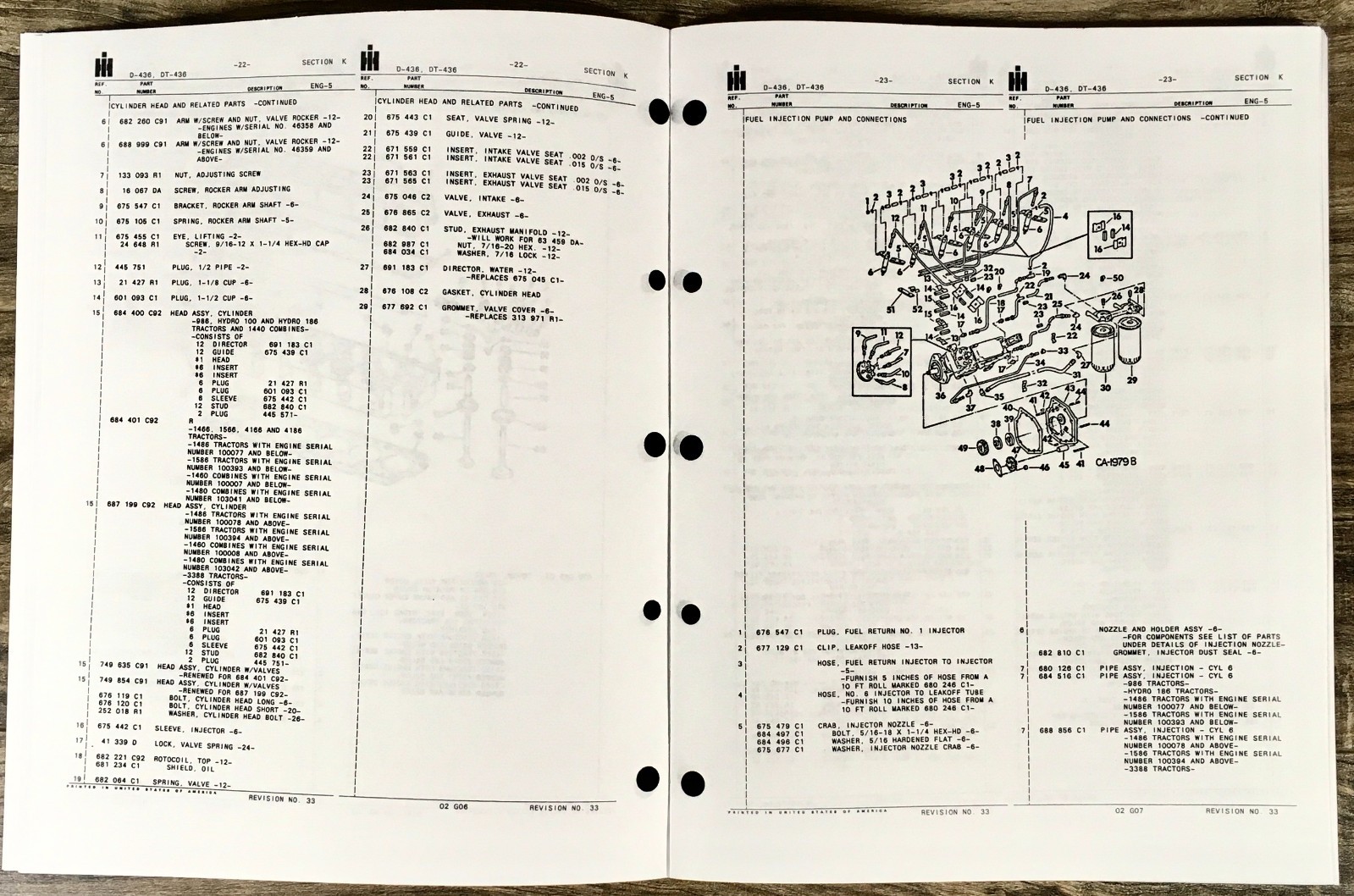 International 1440 Combine Parts Manuals Catalog Set Assembly Book w Engine - Image 7