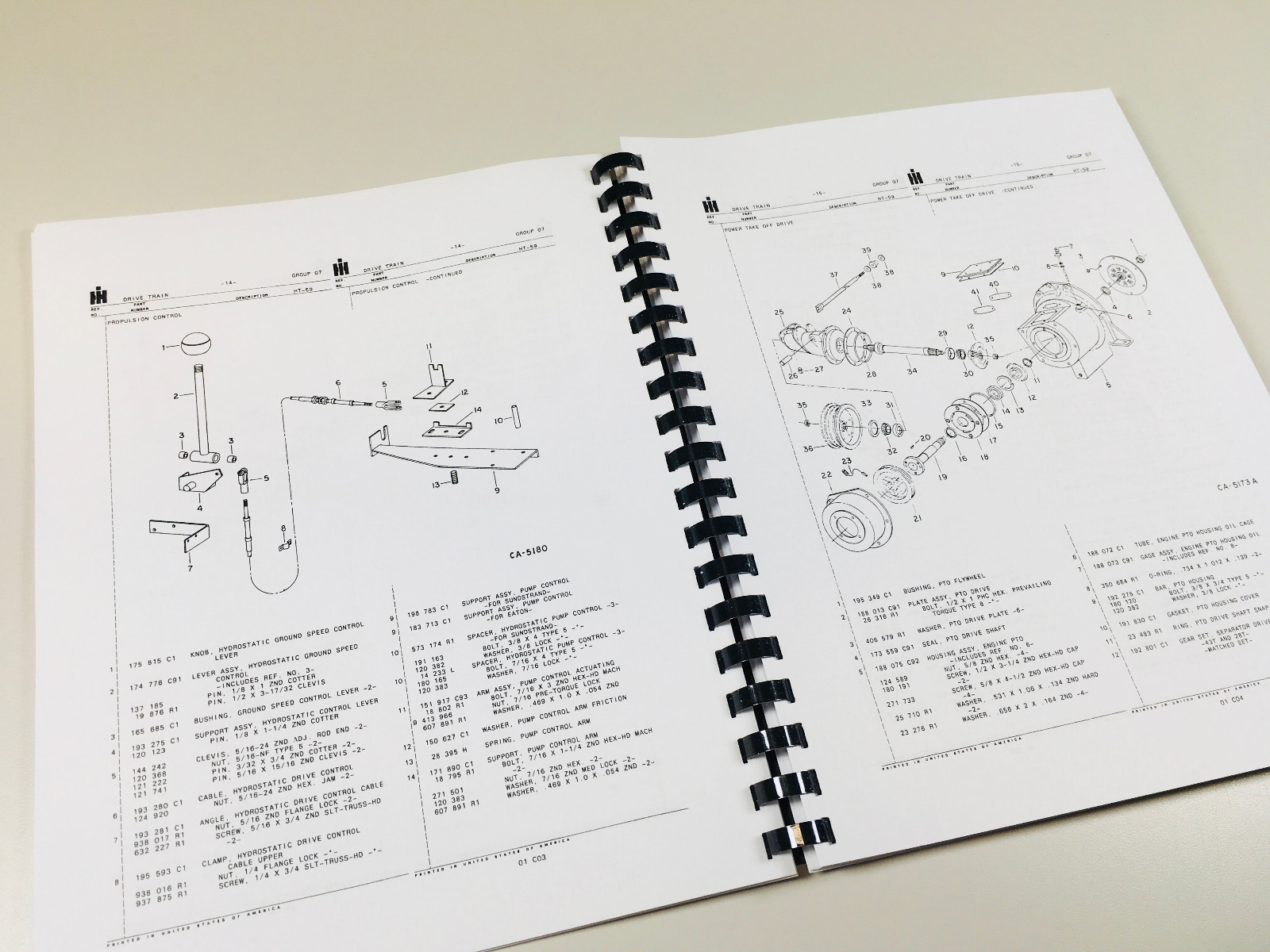 International 1440 Combine Parts Manuals Catalog Set Assembly Book w Engine - Image 8