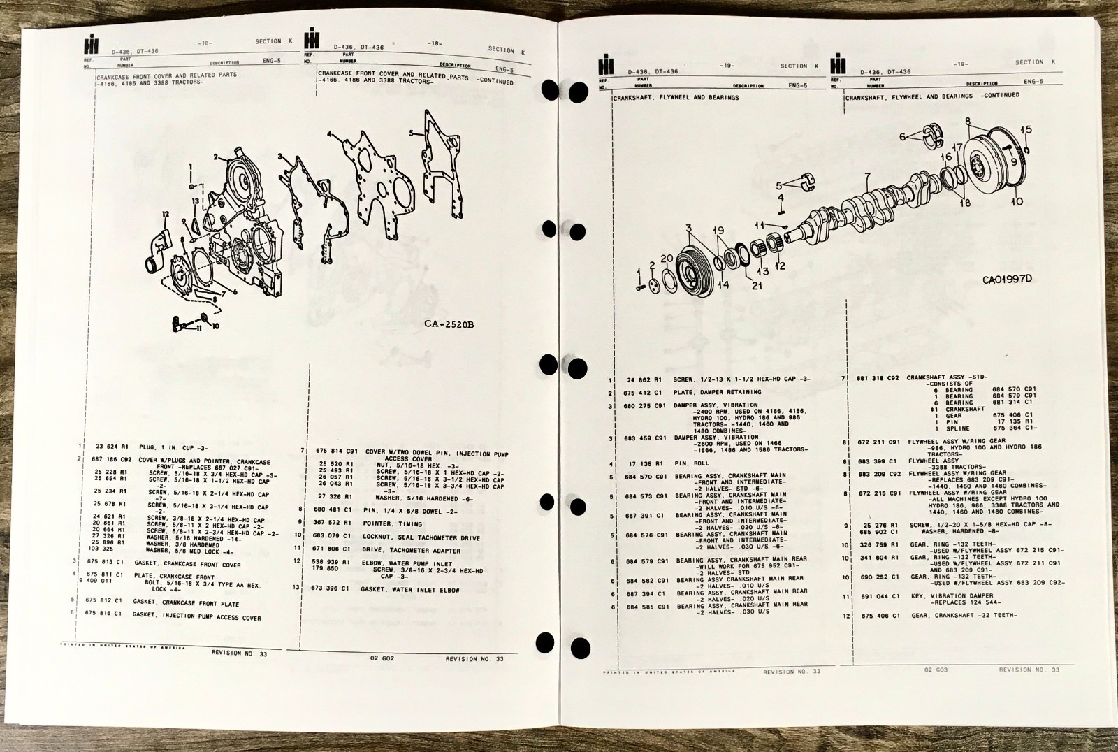 International 1440 Combine Parts Manuals Catalog Set Assembly Book w Engine - Image 9