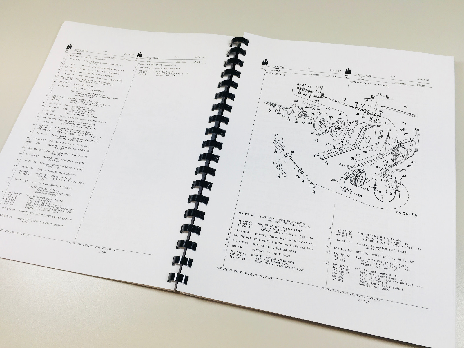 International 1440 Combine Parts Manuals Catalog Set Assembly Book w Engine - Image 10