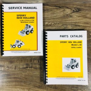 New Holland L35 L-35 Skid-Steer Loader Service Manual Parts Catalog Assembly Set