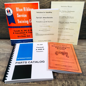 Farmall International A AV  Tractor Service Parts Operators Manual Set Repair