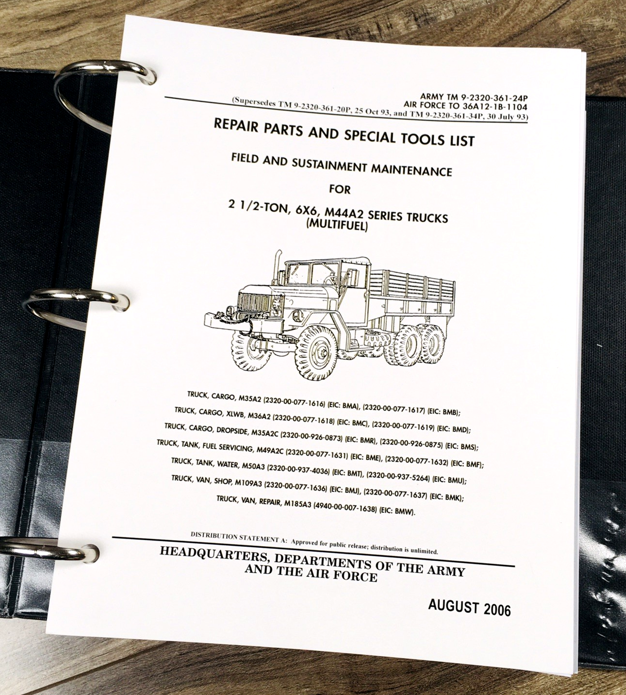 2 1/2 Ton 6X6 M35A2 M35A2C M36A2 Cargo Trucks Repair Parts Manual Catalog Book - Image 2