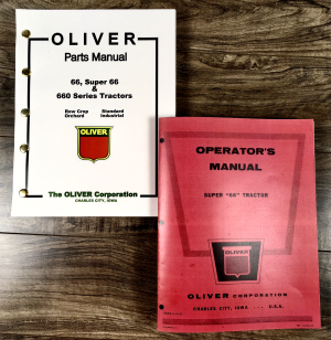 Oliver Super 66 Tractor Parts Catalog Operators Manual Set Owners Assembly Book