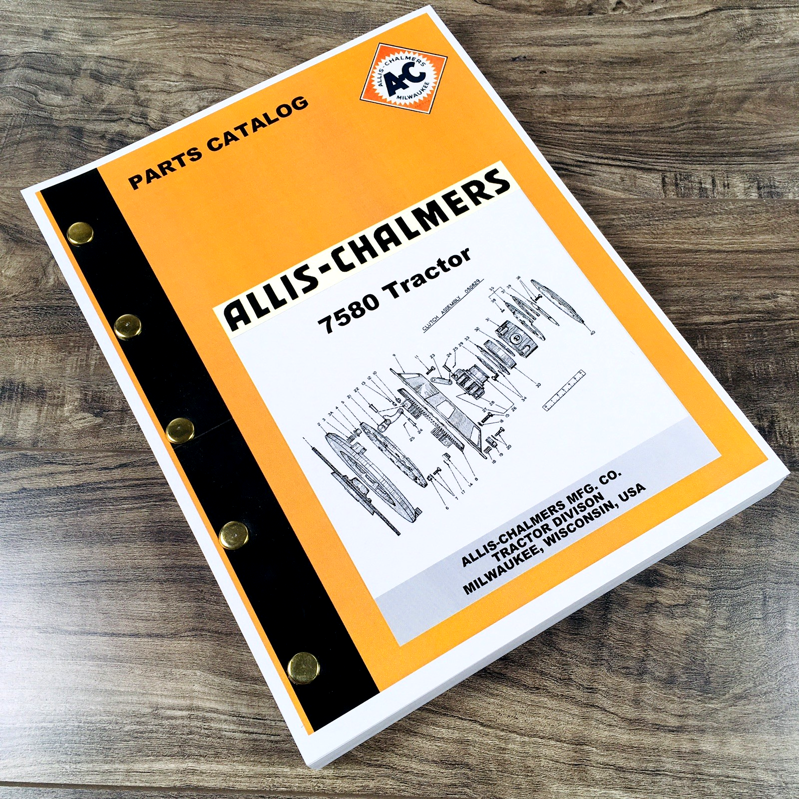 Allis Chalmers 7580 Tractor Parts Manual Catalog Book Assembly Schematics Views