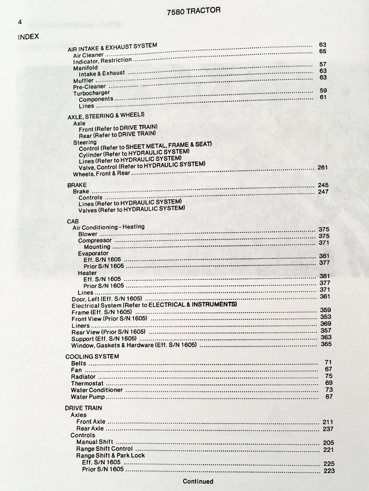 Allis Chalmers 7580 Tractor Parts Manual Catalog Book Assembly Schematics Views - Image 2