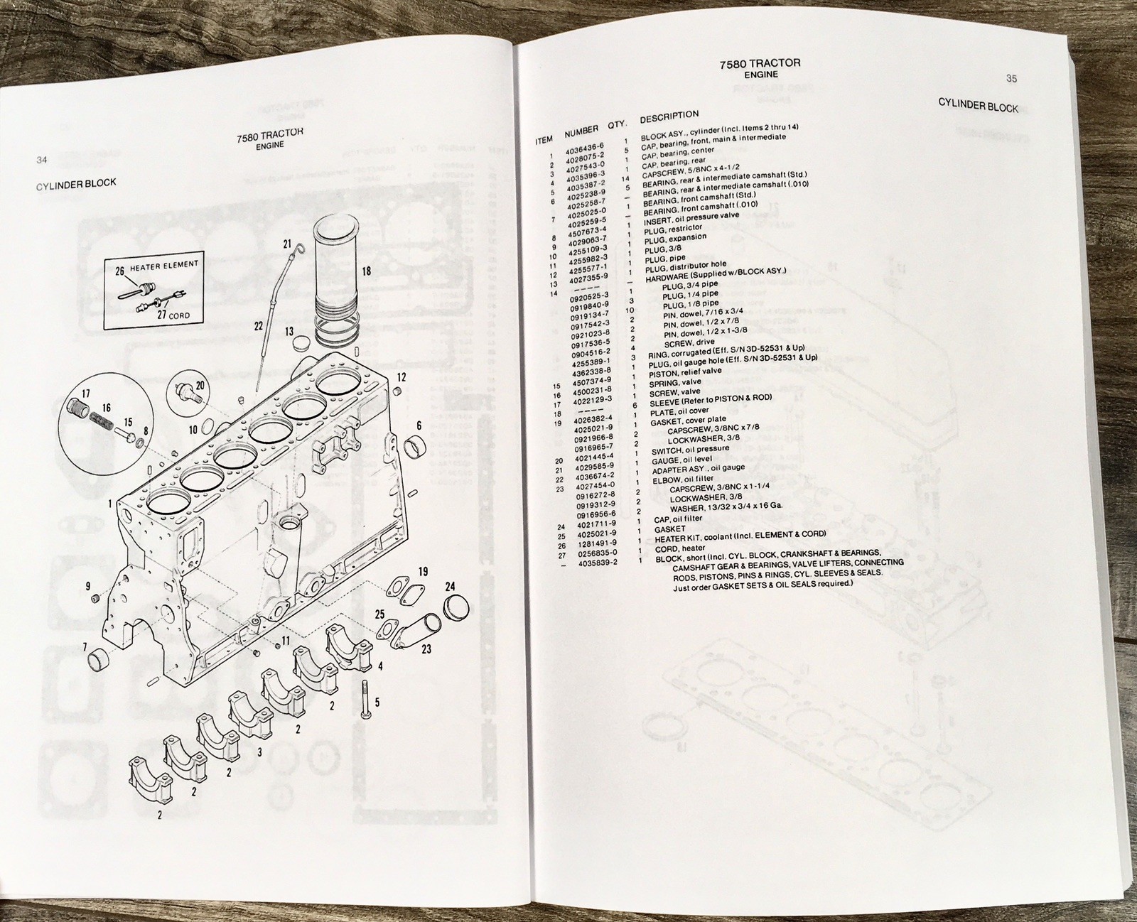 Allis Chalmers 7580 Tractor Parts Manual Catalog Book Assembly Schematics Views - Image 7