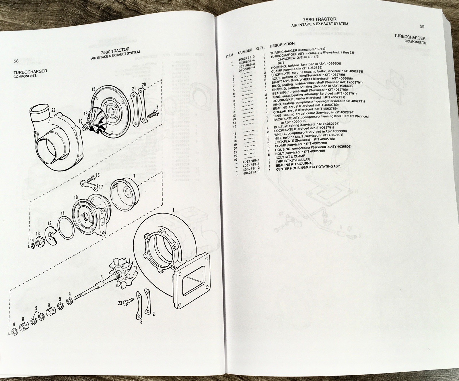 Allis Chalmers 7580 Tractor Parts Manual Catalog Book Assembly Schematics Views - Image 8