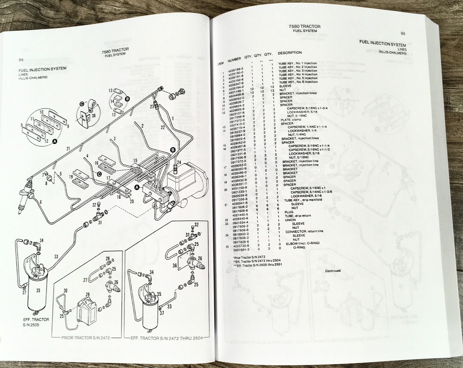 Allis Chalmers 7580 Tractor Parts Manual Catalog Book Assembly Schematics Views - Image 9