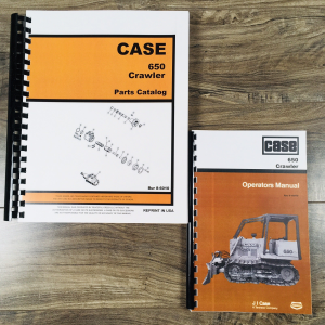 Case 650 Crawler Dozer Parts Catalog Operators Manual Owners Set Assembly Book