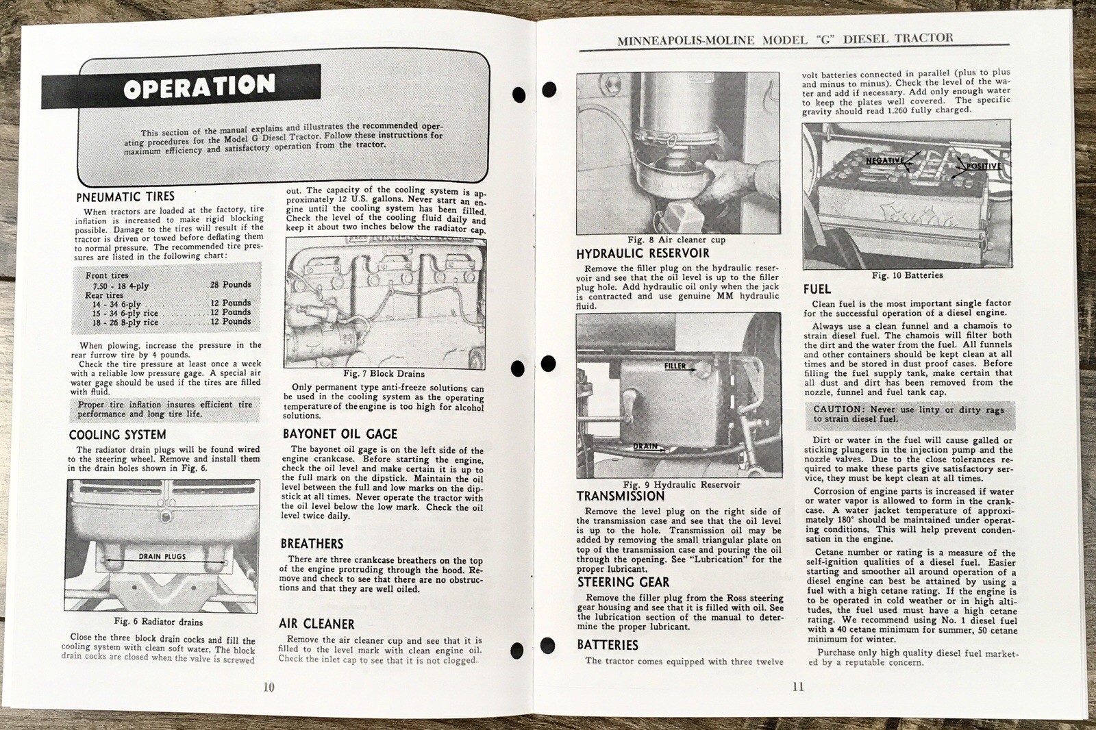 Minneapolis Moline G Diesel Tractor Operators Manual Owners Book Maintenance - Image 4