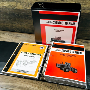 Allis Chalmers 8550 Tractor Service Manual Parts Set Repair Shop Catalog Book